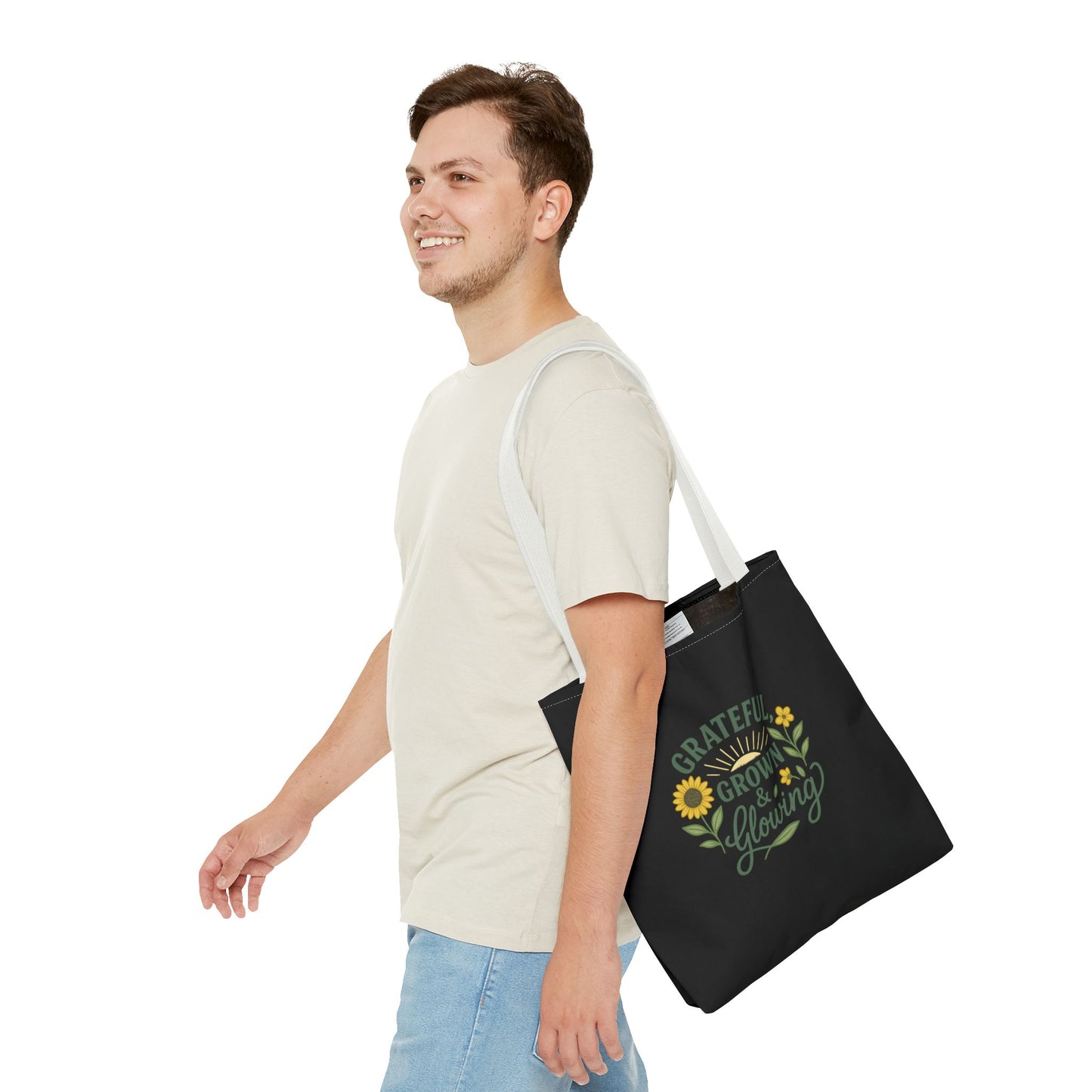 Grateful Grown & Glowing Tote Bag Eco-Friendly Shopper