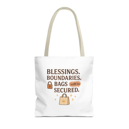 Blessings & Boundaries Tote Bag - Unique AOP Design for Daily Use, Gift for Friends, Travel, Shopping, Eco-Friendly Bag