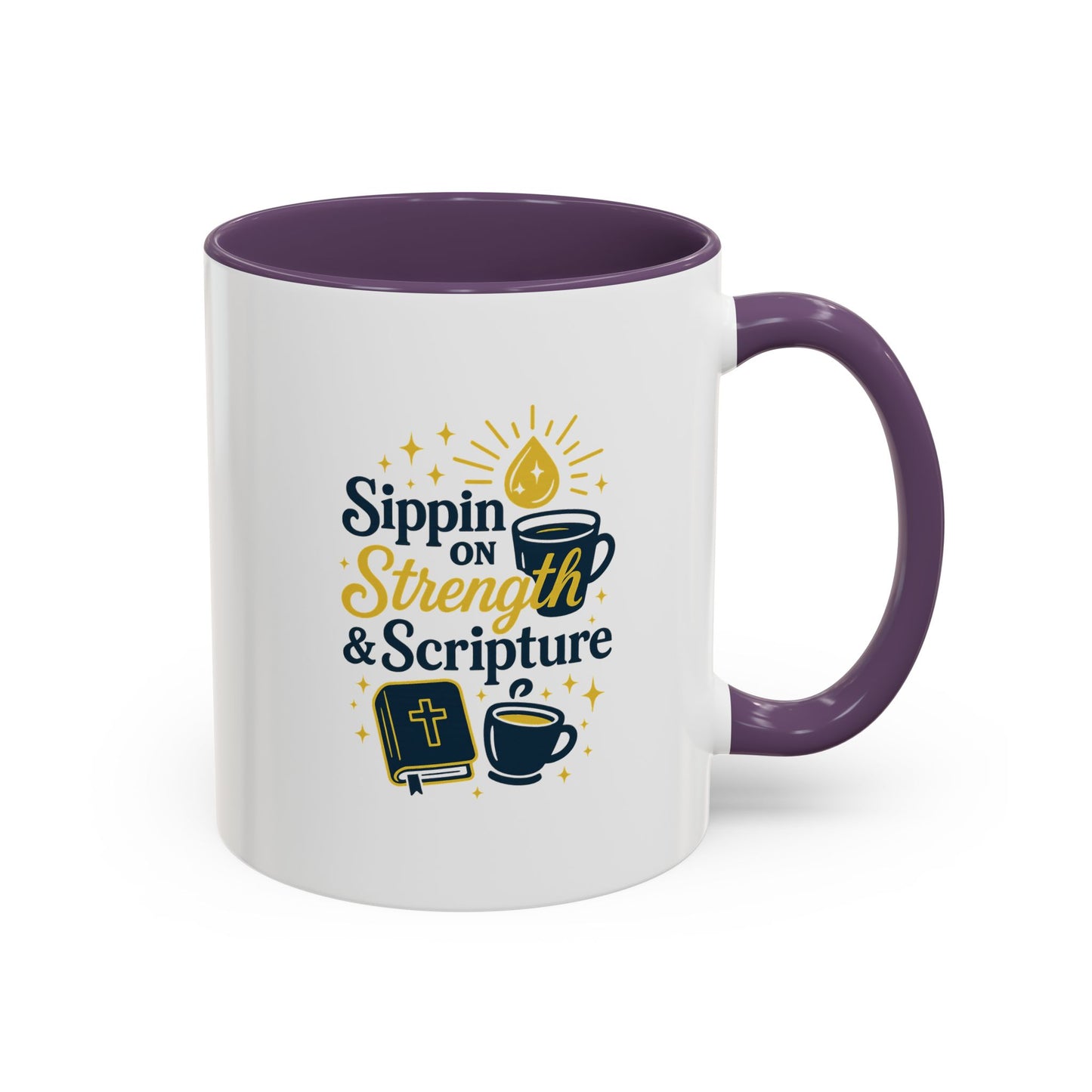 Inspirational Coffee Mug - Sippin' on Strength & Scripture - Perfect Gift for Coffee Lovers, Spiritual Growth, Daily Inspiration, [...]