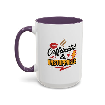 Caffeinated & Unstoppable Coffee Mug - Fun Gift for Coffee Lovers, Cute Office Decor, Motivational Drinkware, Perfect for Birthdays, [...]