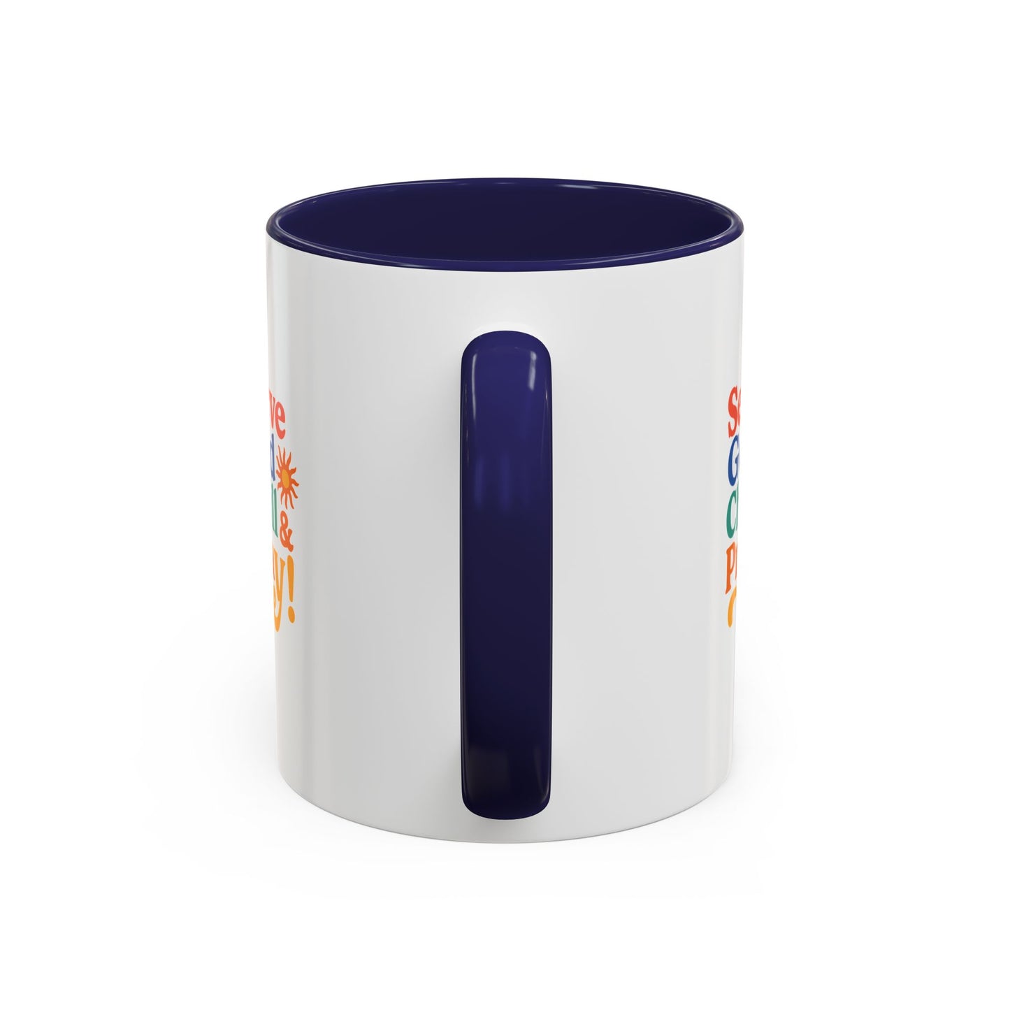 Serve God, Chill & Pray Accent Coffee Mug (11, 15oz)