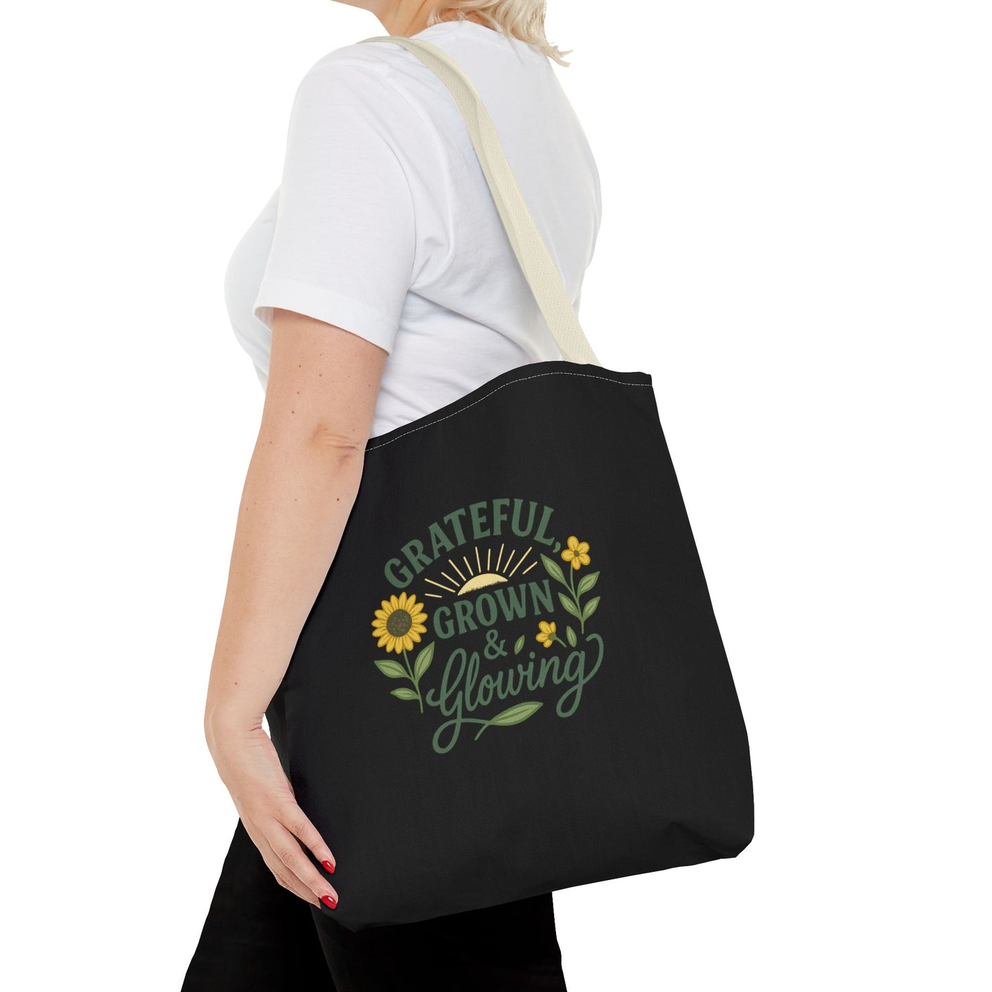 Grateful Grown & Glowing Tote Bag Eco-Friendly Shopper