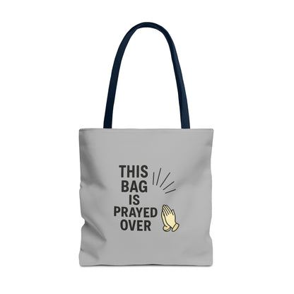 Prayed Over Tote Bag, Spiritual Gift, Christian Tote, Faith Bag, Church Accessory, Inspirational Shopper