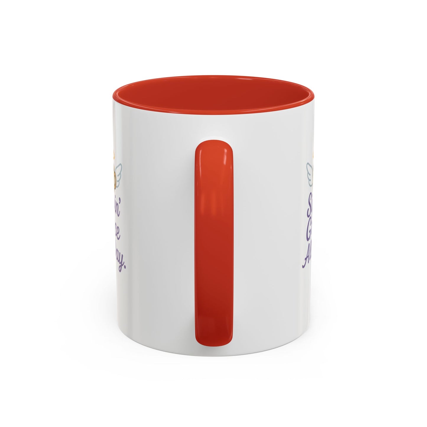 Sipping Grace Accent Coffee Mug | Stylish Gift for Coffee Lovers, Inspirational Mug, Office Décor, Unique Funny Coffee Cup