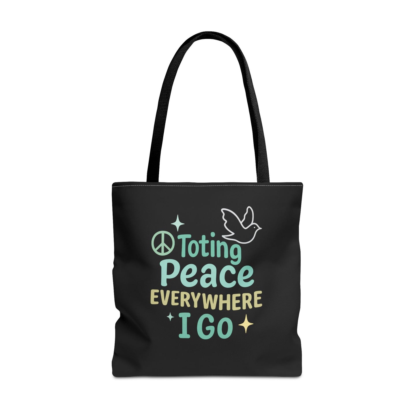 Peace-Themed Tote Bag Empower Your Journey, Eco-Friendly, Shopping, Beach, Gifts, Everyday Use
