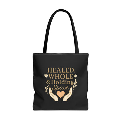 Spiritual Healing Tote Bag, Eco-Friendly Shopping Bag, Inspirational Gift, Reusable Market Tote, Mindfulness Carrier
