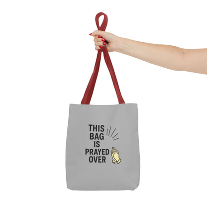 Prayed Over Tote Bag, Spiritual Gift, Christian Tote, Faith Bag, Church Accessory, Inspirational Shopper