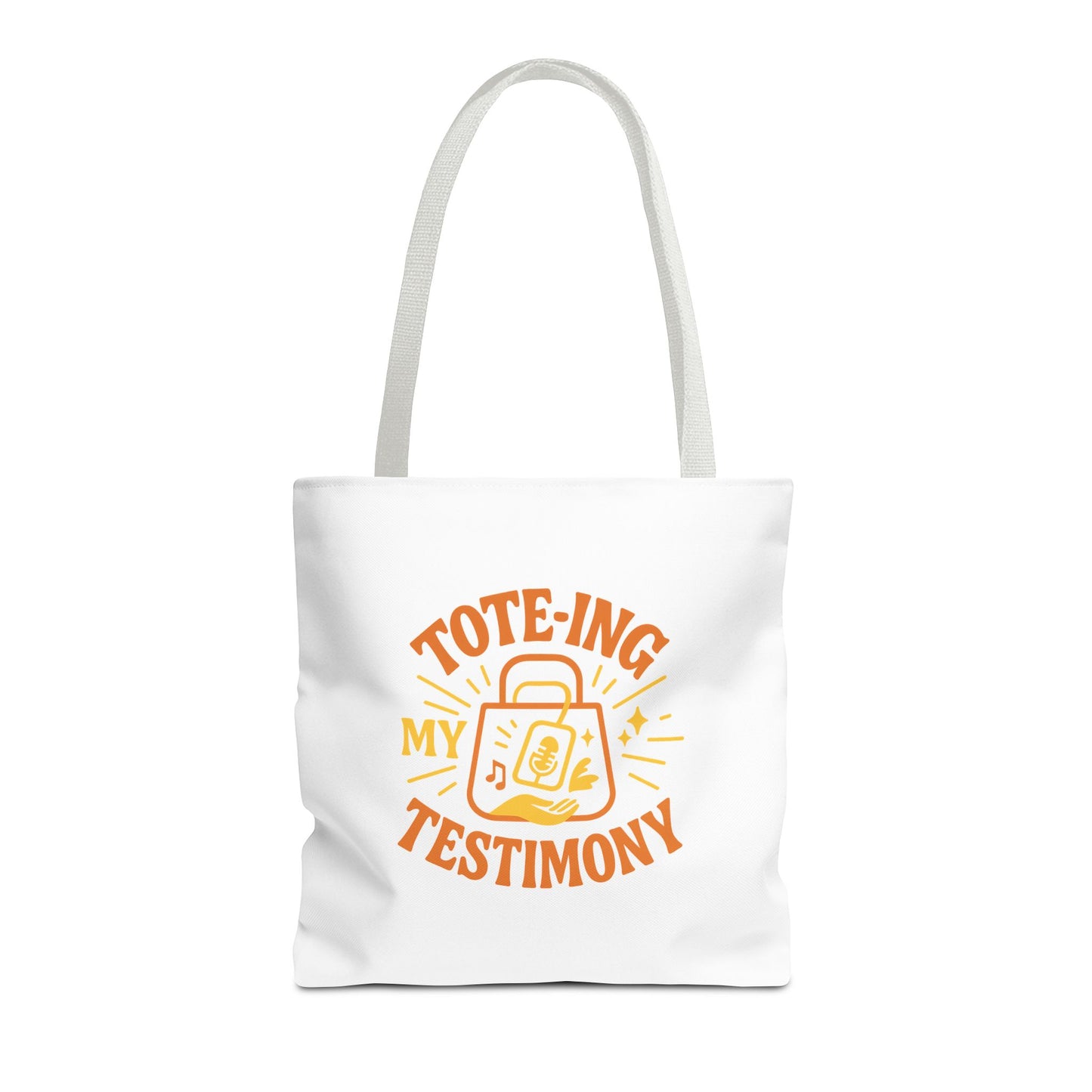 Testimony Tote Bag - Stylish AOP Bag for Daily Use, Perfect for Church, Casual Outings, or Gifts, Christian Tote, Inspirational Bag