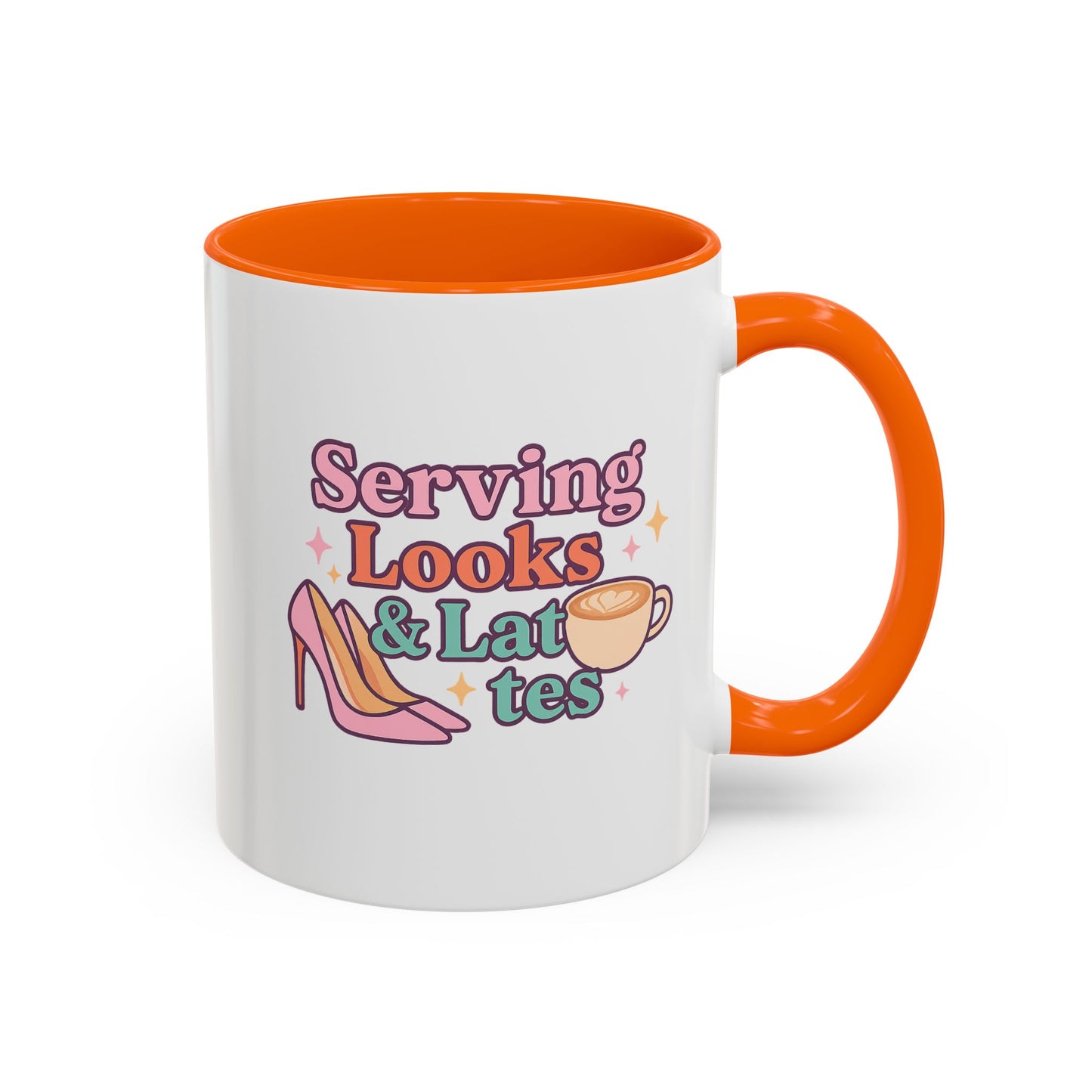Serving Look and Latte Accent Coffee Mug (11, 15oz)