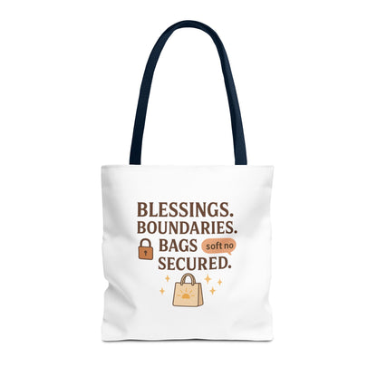 Blessings & Boundaries Tote Bag - Unique AOP Design for Daily Use, Gift for Friends, Travel, Shopping, Eco-Friendly Bag