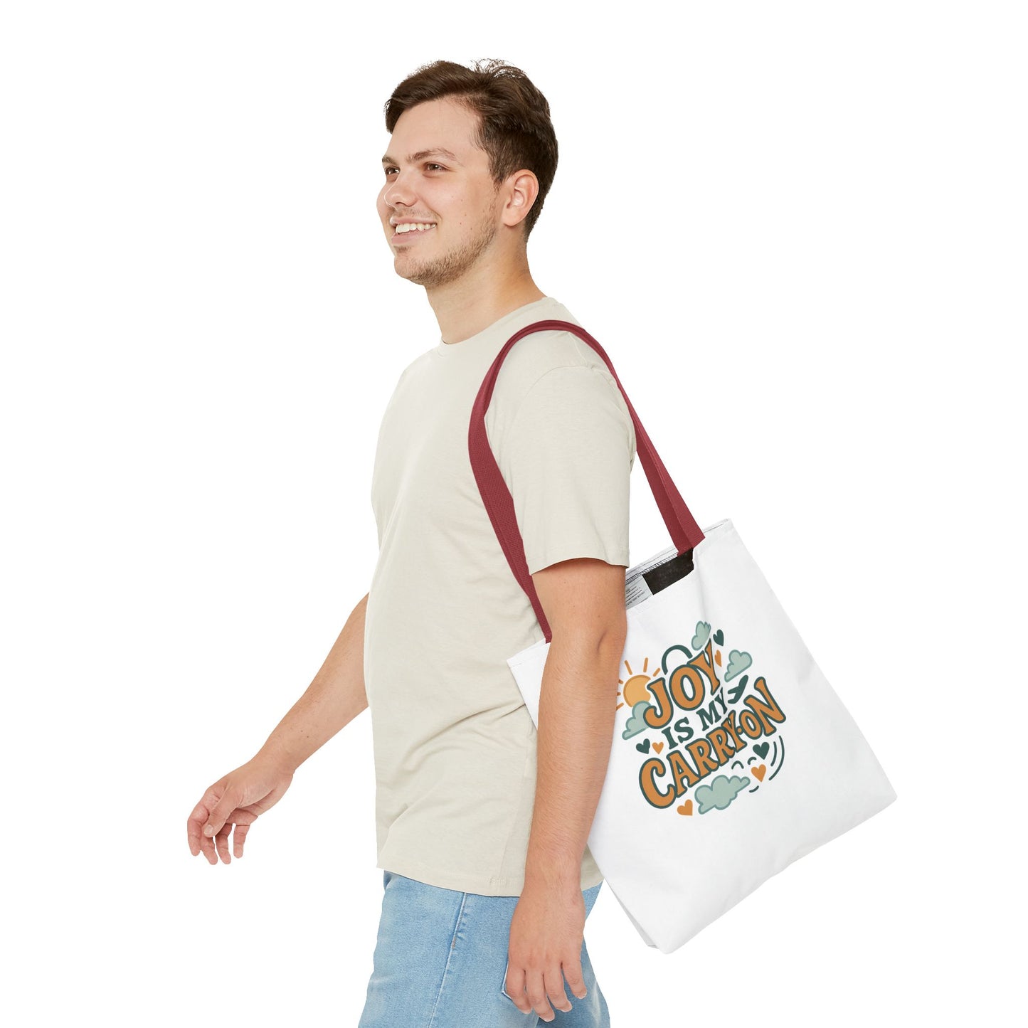 Joyful Carryall Tote Bag | Eco-Friendly Shopper | Perfect for Gifts, Organizing, Travel, Beach Days, and Everyday Errands