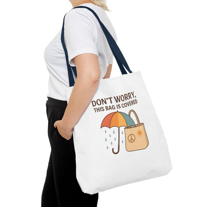 Waterproof Tote Bag - Don't Worry, This Bag Is Covered | Eco-Friendly, Beach, Gym, Shopping, Travel