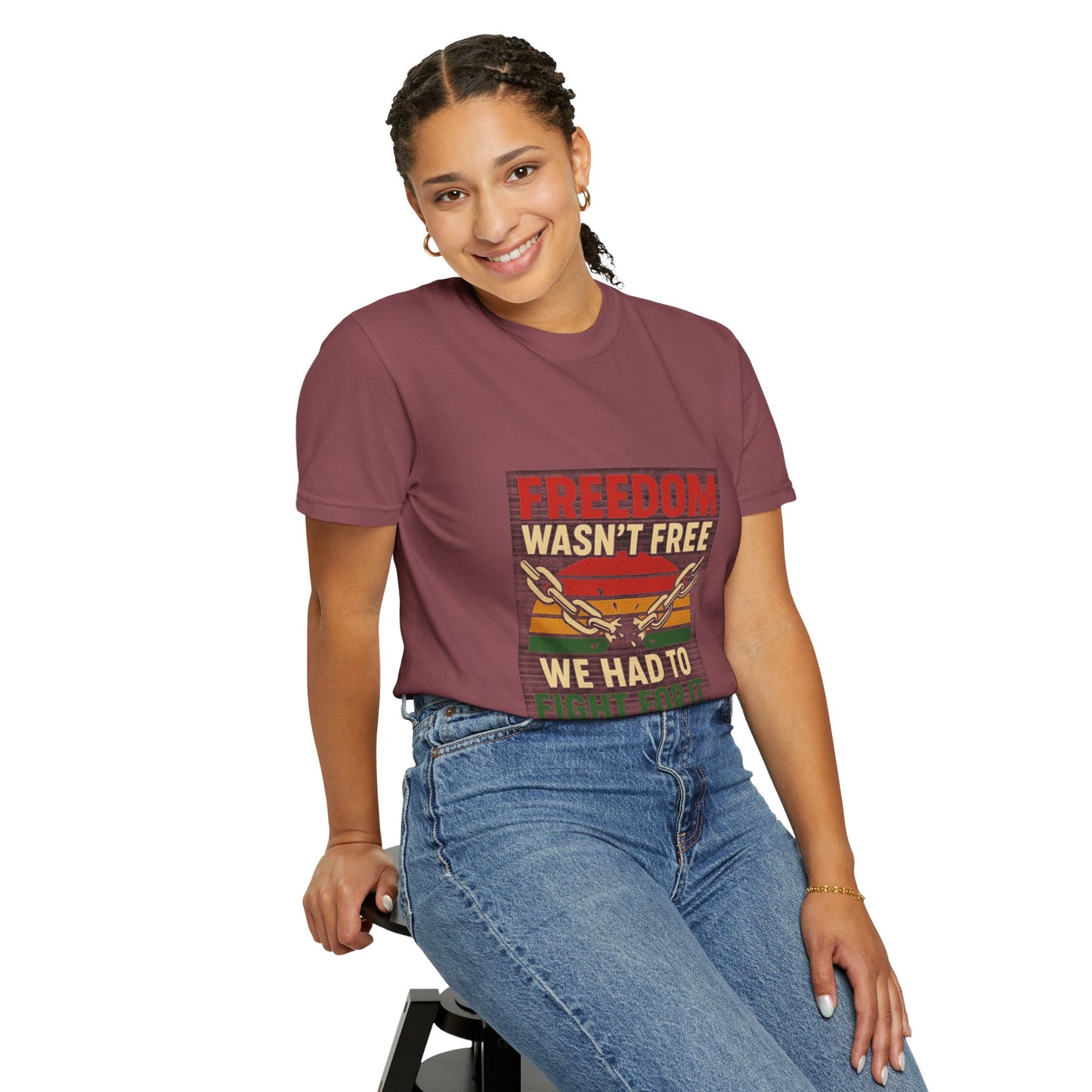 Freedom Wasn’t Free – Honoring Sacrifice and Patriotism - Freedom T-Shirt - Unisex Garment-Dyed Tee for Activists