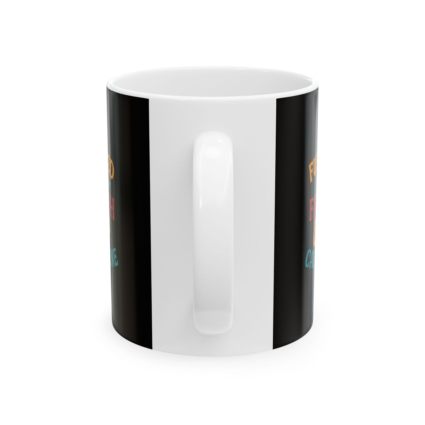 Fueled By Positive Faith & Caffeine Inspirational Ceramic Mug - Motivational Coffee Cup for Gift, Home, Office, Birthdays, Holidays