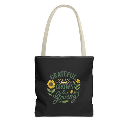Grateful Grown & Glowing Tote Bag Eco-Friendly Shopper