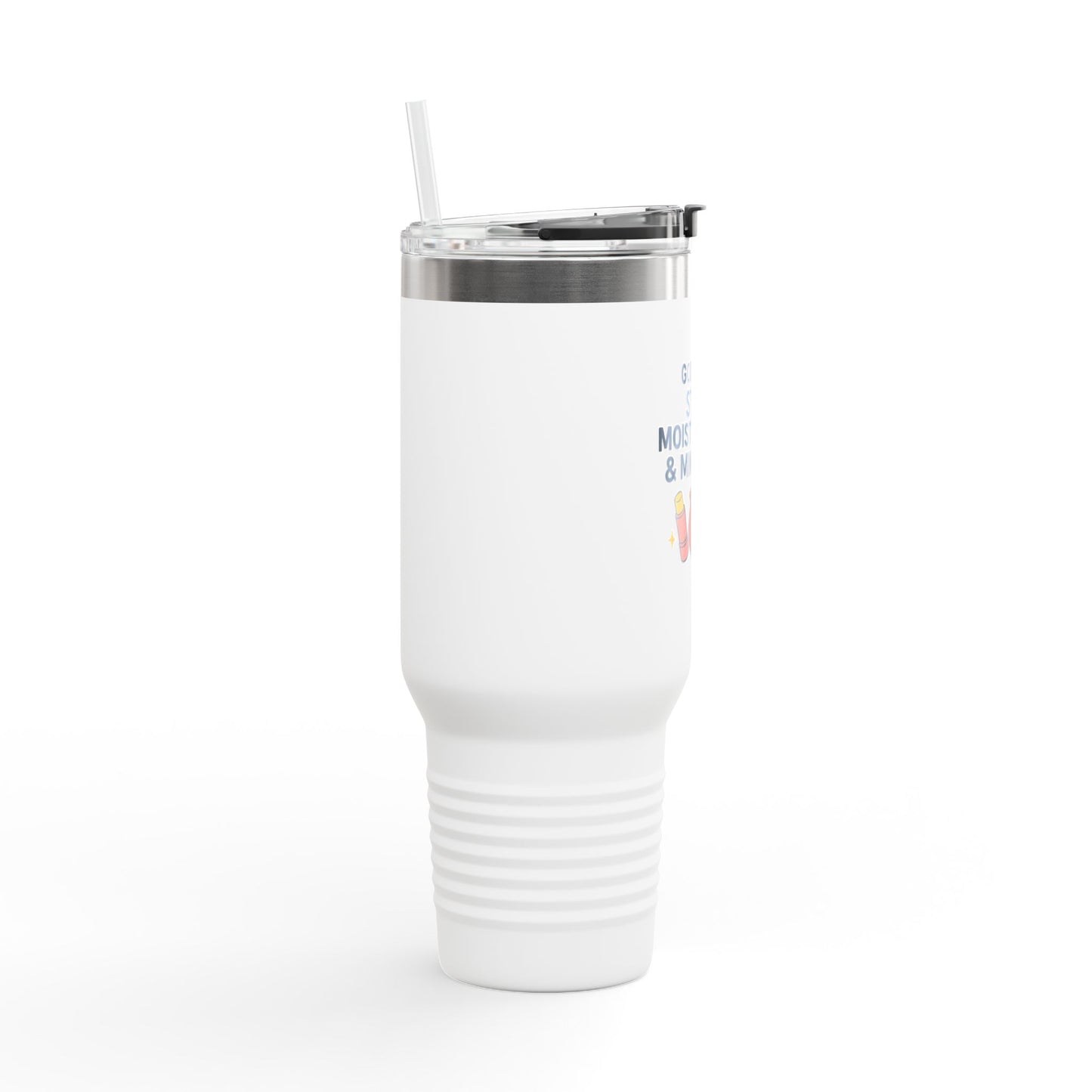 Mindful and Motivated Insulated Travel Mug, 40oz - Perfect for Hydration, Self-Care, Gift for Wellness Lovers, Hot or Cold Beverages