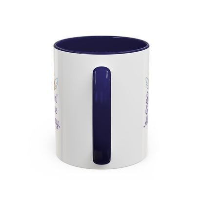 Sipping Grace Accent Coffee Mug | Stylish Gift for Coffee Lovers, Inspirational Mug, Office Décor, Unique Funny Coffee Cup