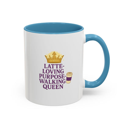 Latte-Loving Queen Coffee Mug - Perfect for Coffee Lovers, Birthday Gift, Personalized Kitchen Decor, Mother's Day Gift, Fun Office Mug