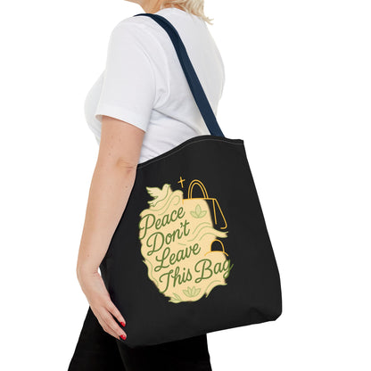 Peaceful Spirit Tote Bag, Eco-Friendly Canvas Bag, Stylish Shopping Bag, Inspirational Gift, Everyday Tote, Faith-Based Accessory