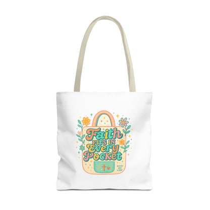 Faith-Inspired Tote Bag for Everyday Use, Shopping, Gifts, Beach, Eco-Friendly, Floral Design