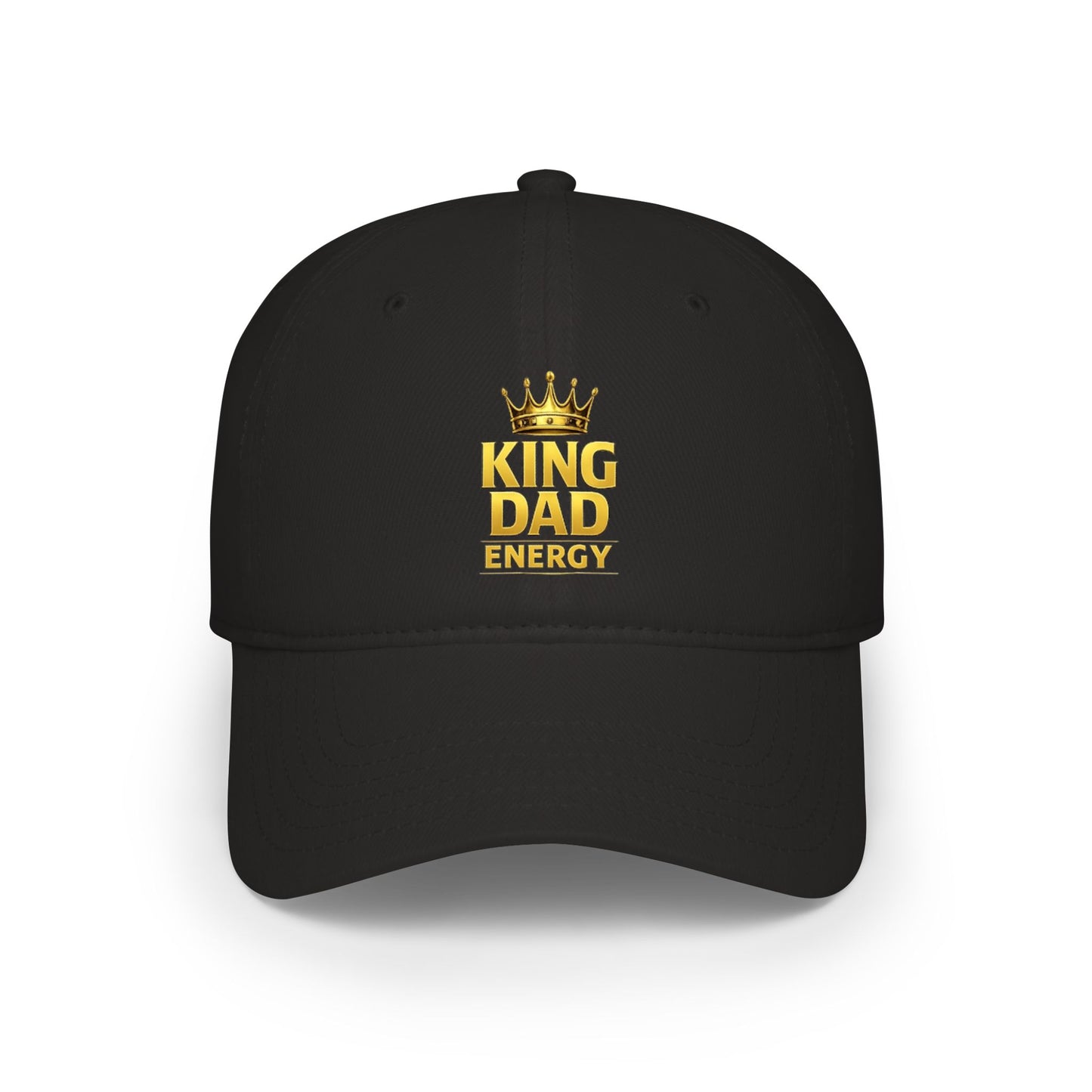 King Dad Energy Baseball Cap – Low Profile Crown Graphic Dad Hat