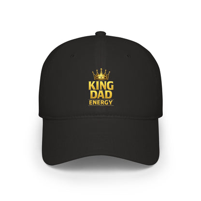 King Dad Energy Baseball Cap – Low Profile Crown Graphic Dad Hat