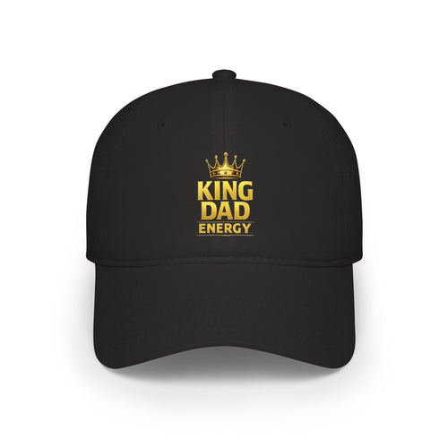 King Dad Energy Baseball Cap – Low Profile Crown Graphic Dad Hat