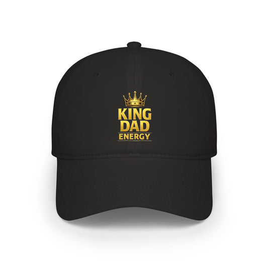 King Dad Energy Baseball Cap – Low Profile Crown Graphic Dad Hat