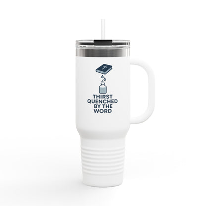 Thirst Quenched by the Word - Inspirational Insulated Travel Mug, 40oz - Perfect for Bible Study, Unique Gift for Spiritual Friends, Motivational Hydration, Daily [...]