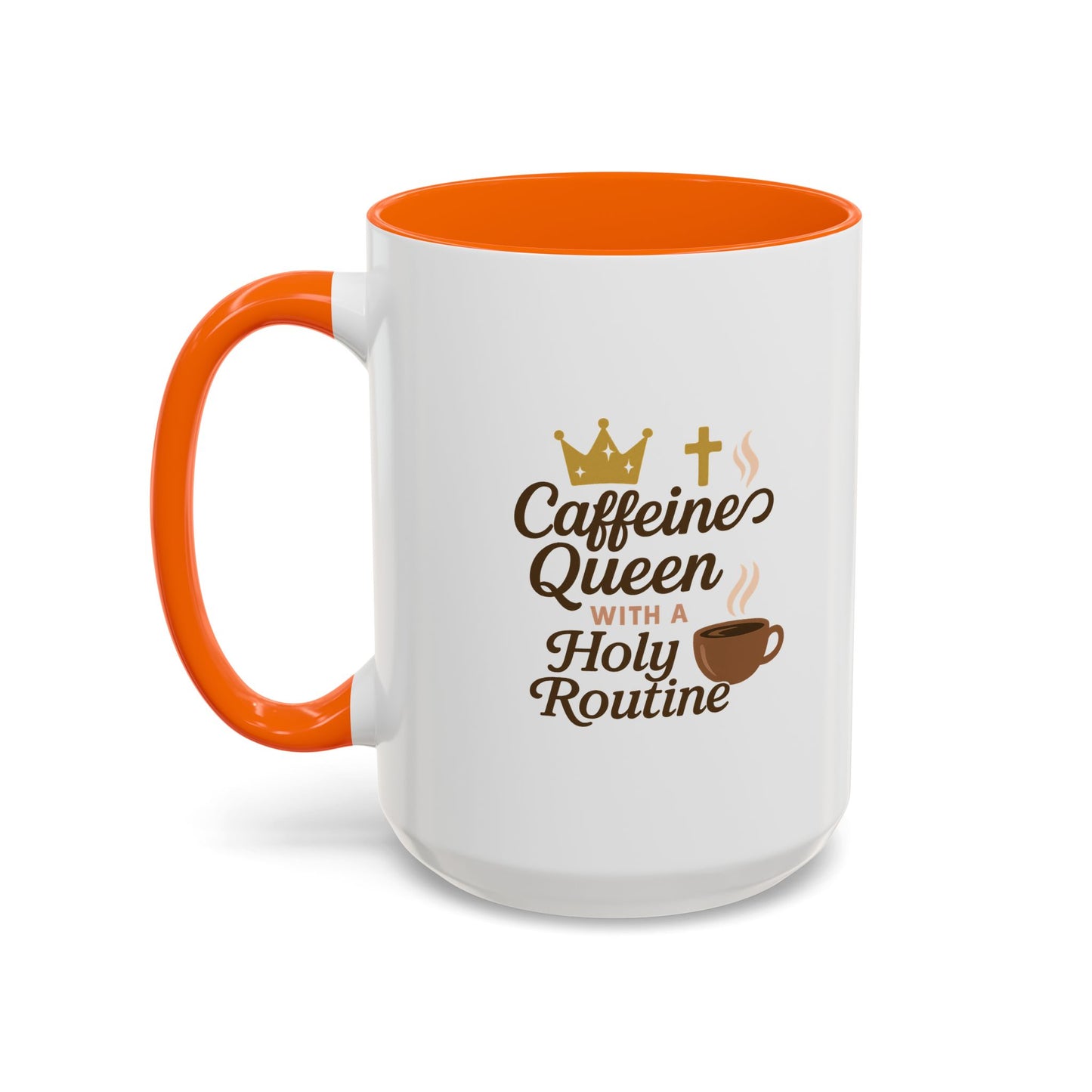 Caffeine Queen Coffee Mug | Holy Routine Gift, Inspirational Cup, Drinkware for Coffee Lovers, Motivational Mug, Morning Routine