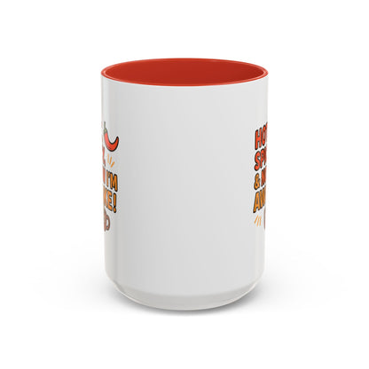 Funny Coffee Mug: "Hot, Spicy, & Now I'm Awake!" - Perfect Gift for Coffee Lovers, Mugs for Friends, Humorous Kitchen Decor, Novelty Mug