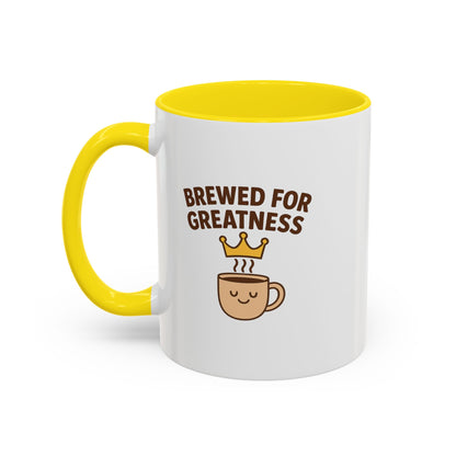 Brewed for Greatness Coffee Mug - Motivational Ceramic Cup, Office Gift, Home Decor, Birthday Present, Tea Lovers