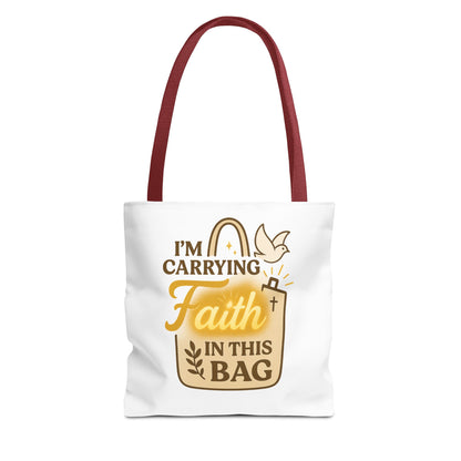 Faith Tote Bag - Inspirational Eco-Friendly Shopping Bag, Spiritual Gift, Slogan Bag, Motivational Purse