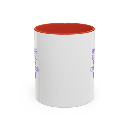 Flawless & Fully Caffeinated Accent Coffee Mug for Faithful Friends, Inspirational Gift, Morning Motivation Cup, Bible Lover's Mug