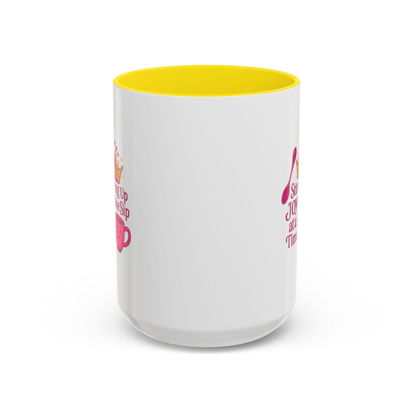 Joyful Crown Accent Coffee Mug | Perfect for Birthdays, Gifts, Home Decor, Coffee Lovers, Daily Motivation