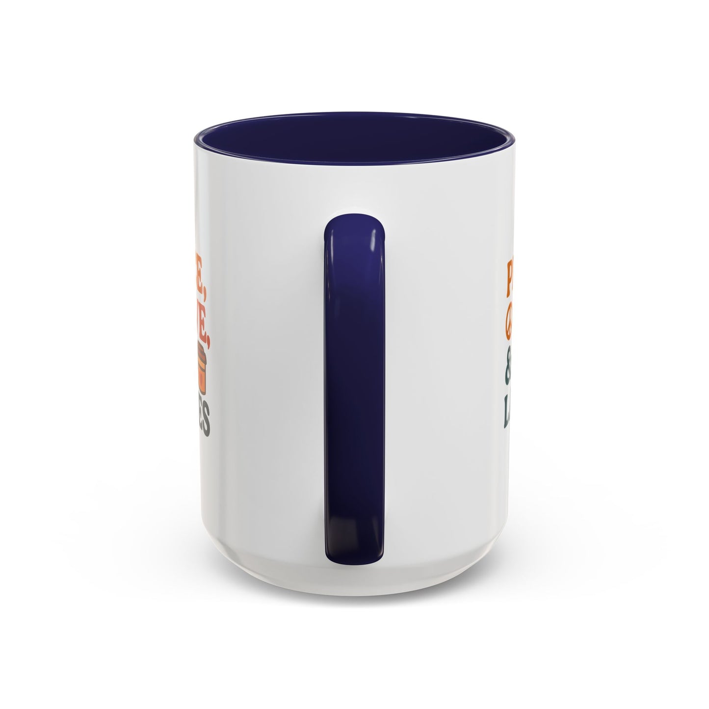 Peace, Love & Lattes Coffee Mug | Accent Mug for Coffee Lovers | Gift for Baristas, Friends, Home Decor, Kitchen Essentials