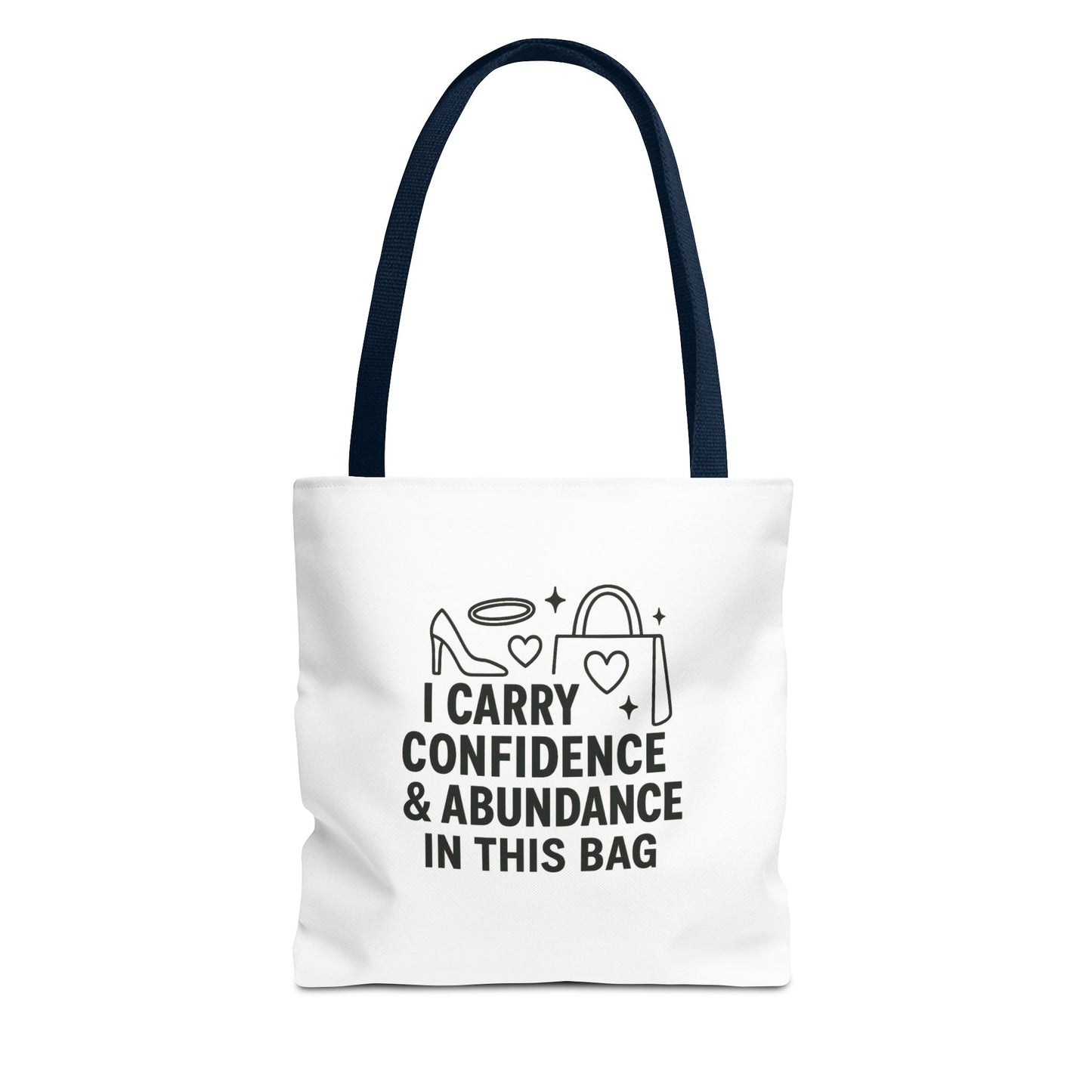 Confidence & Abundance Tote Bag, Motivational Shopper Bag, Gift for Her, Inspirational Tote for Everyday Use, Eco-Friendly Carryall