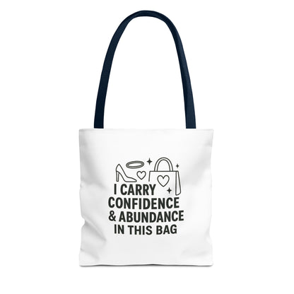 Confidence & Abundance Tote Bag, Motivational Shopper Bag, Gift for Her, Inspirational Tote for Everyday Use, Eco-Friendly Carryall