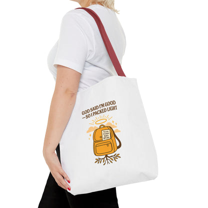 Inspirational Tote Bag - 'God Said I'm Good' Quote, Motivational Gift, Reusable Shopping Bag, Eco-Friendly Accessory, Everyday Use