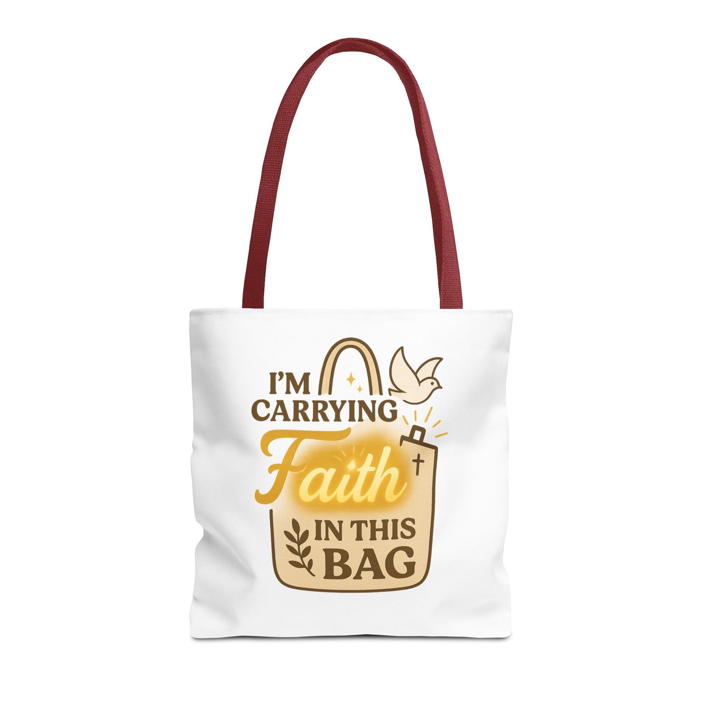 Faith Tote Bag - Inspirational Eco-Friendly Shopping Bag, Spiritual Gift, Slogan Bag, Motivational Purse