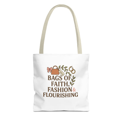 Faith & Fashion Tote Bag | Stylish Everyday Carry, Perfect for Gifts, Shopping, Church Events, and Personal Use