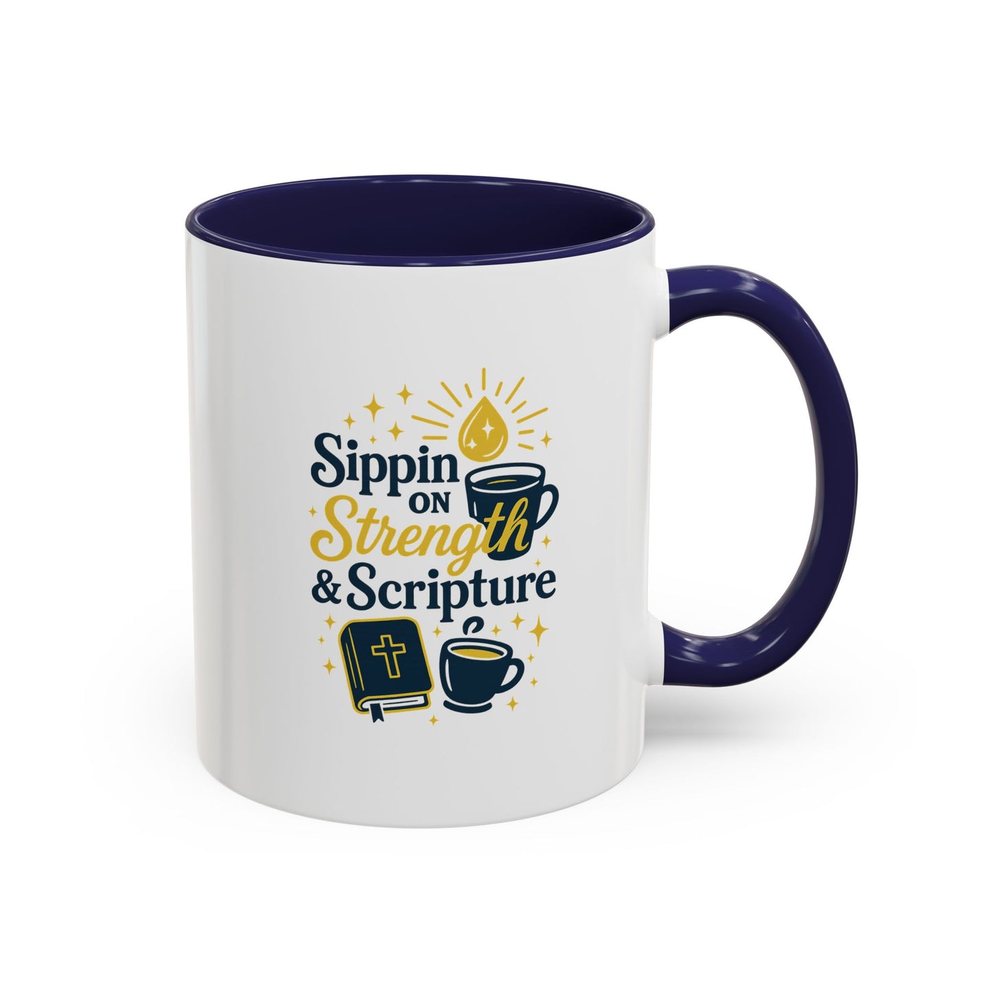 Inspirational Coffee Mug - Sippin' on Strength & Scripture - Perfect Gift for Coffee Lovers, Spiritual Growth, Daily Inspiration, [...]