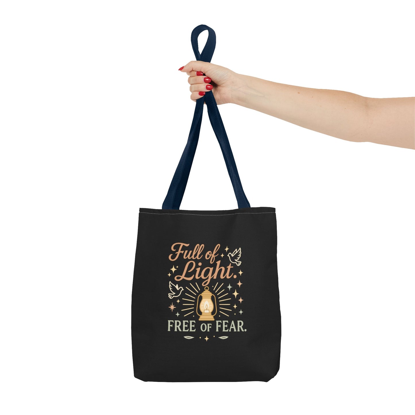 Full of Light Tote Bag | Inspirational Eco-Friendly Bag, Gift for Yoga Lovers, Spiritual Tote, Mindfulness, Fearless Accessory