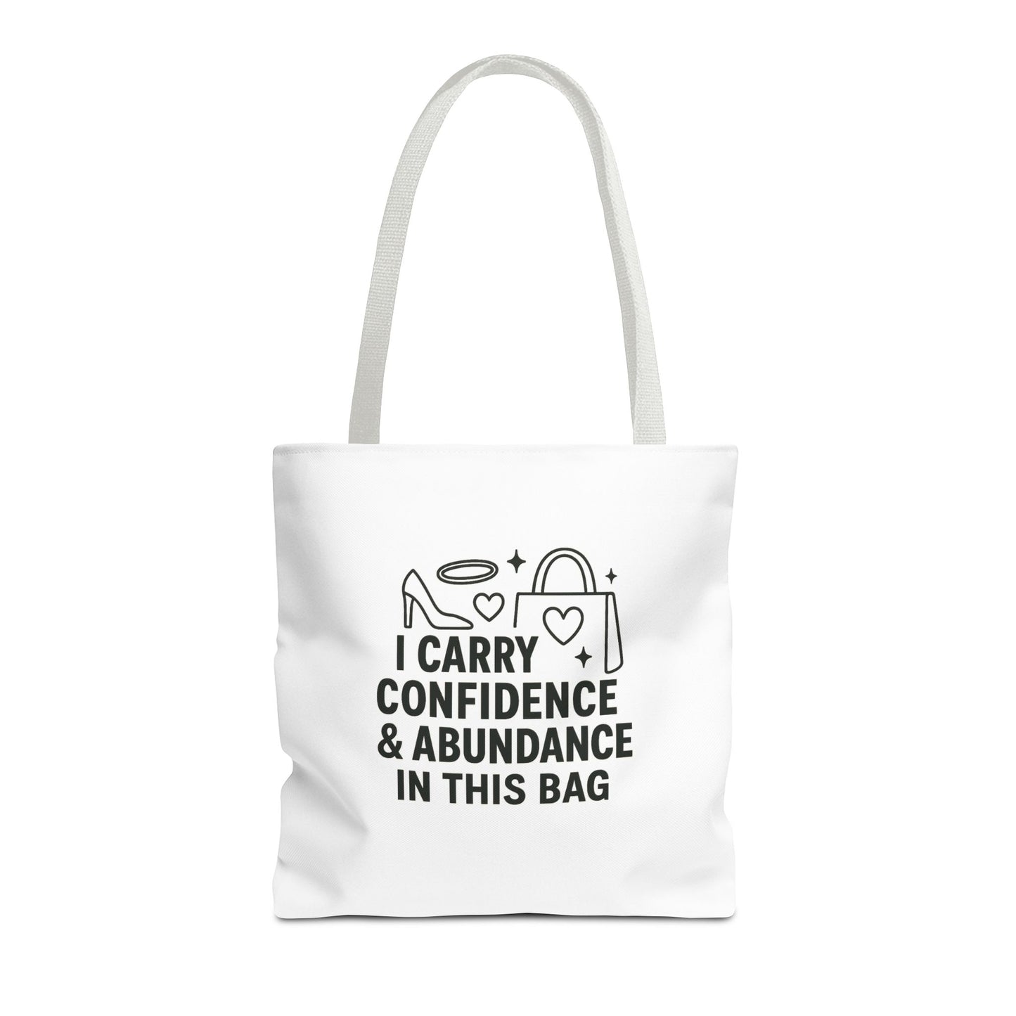 Confidence & Abundance Tote Bag, Motivational Shopper Bag, Gift for Her, Inspirational Tote for Everyday Use, Eco-Friendly Carryall