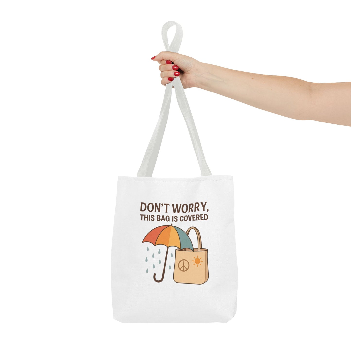 Waterproof Tote Bag - Don't Worry, This Bag Is Covered | Eco-Friendly, Beach, Gym, Shopping, Travel