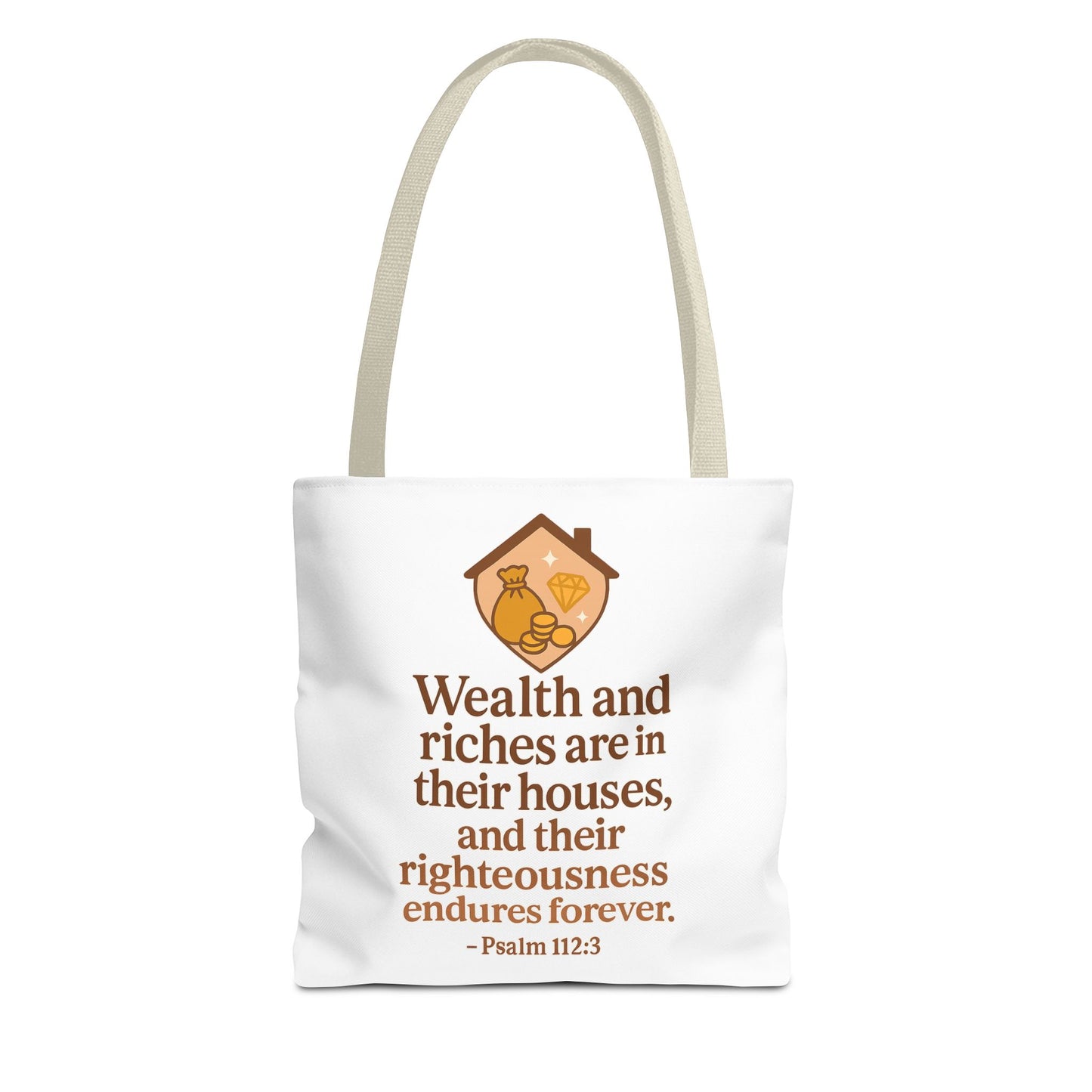 Inspirational Tote Bag with Psalm 112:3 Quote, Motivational Gift, Reusable Shopping Bag, Bible Verse Tote, Religious Accessory, [...]