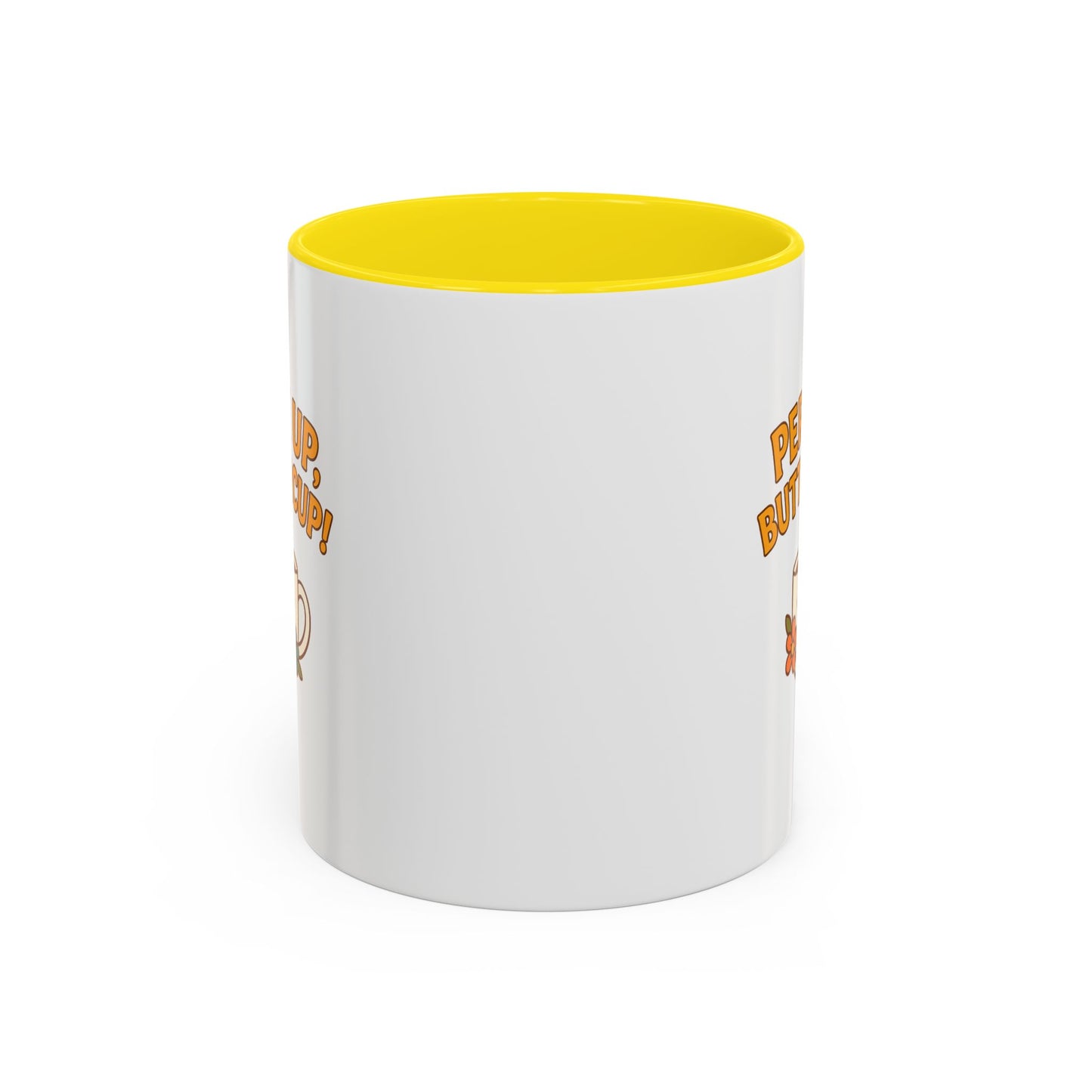 Perk Up, Buttercup! Cute Accent Coffee Mug for Daily Motivation, Gift for Coffee Lovers, Home Office Decor, Floral Tea Cup