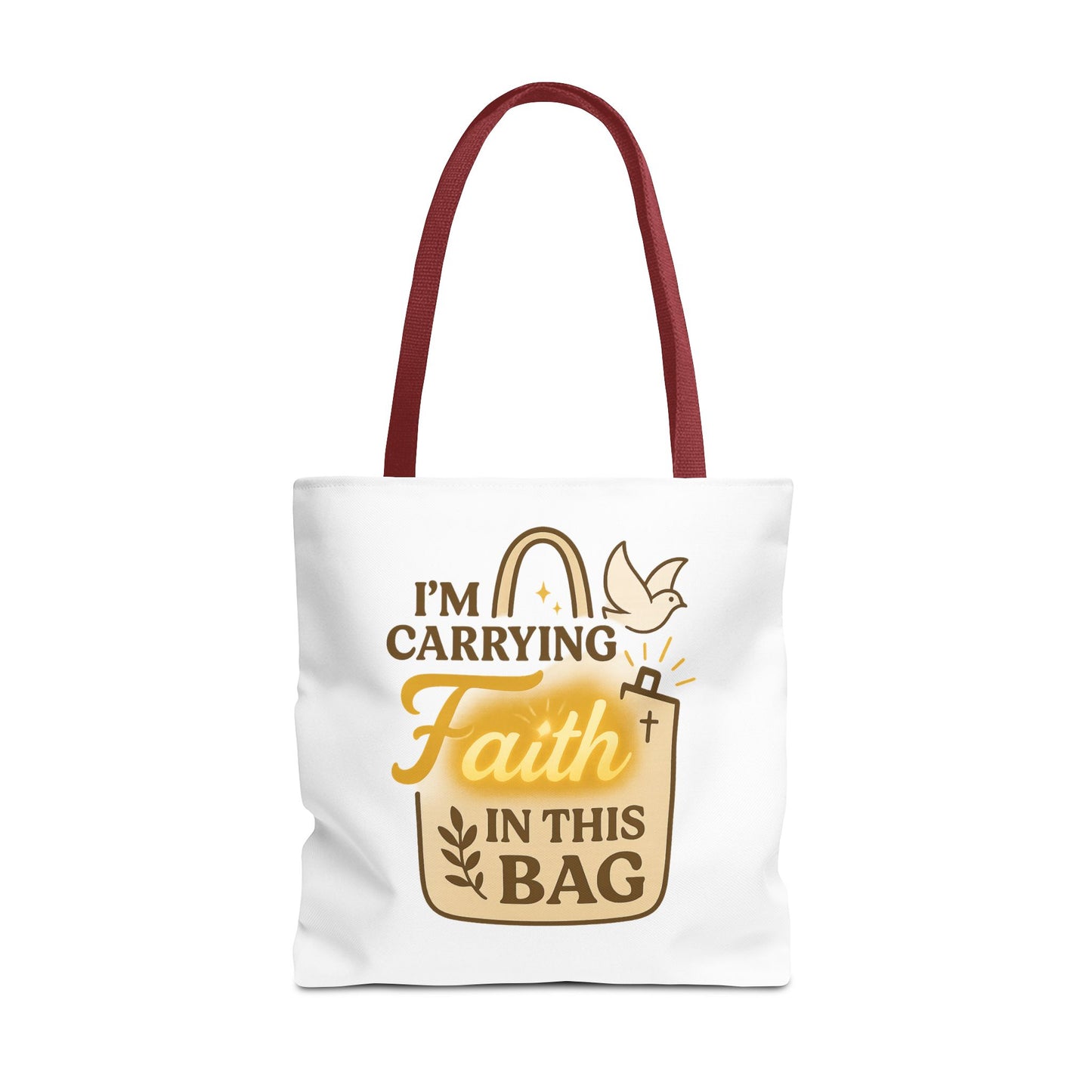 Faith Tote Bag - Inspirational Eco-Friendly Shopping Bag, Spiritual Gift, Slogan Bag, Motivational Purse