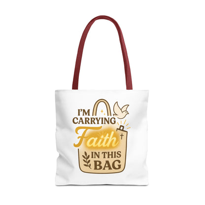 Faith Tote Bag - Inspirational Eco-Friendly Shopping Bag, Spiritual Gift, Slogan Bag, Motivational Purse