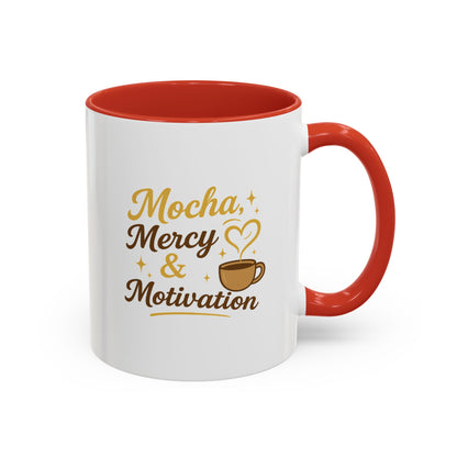 Mocha Mercy & Motivation Coffee Mug, Inspirational Coffee Cup, Gift for Coffee Lovers, Motivational Mug, Birthday Present